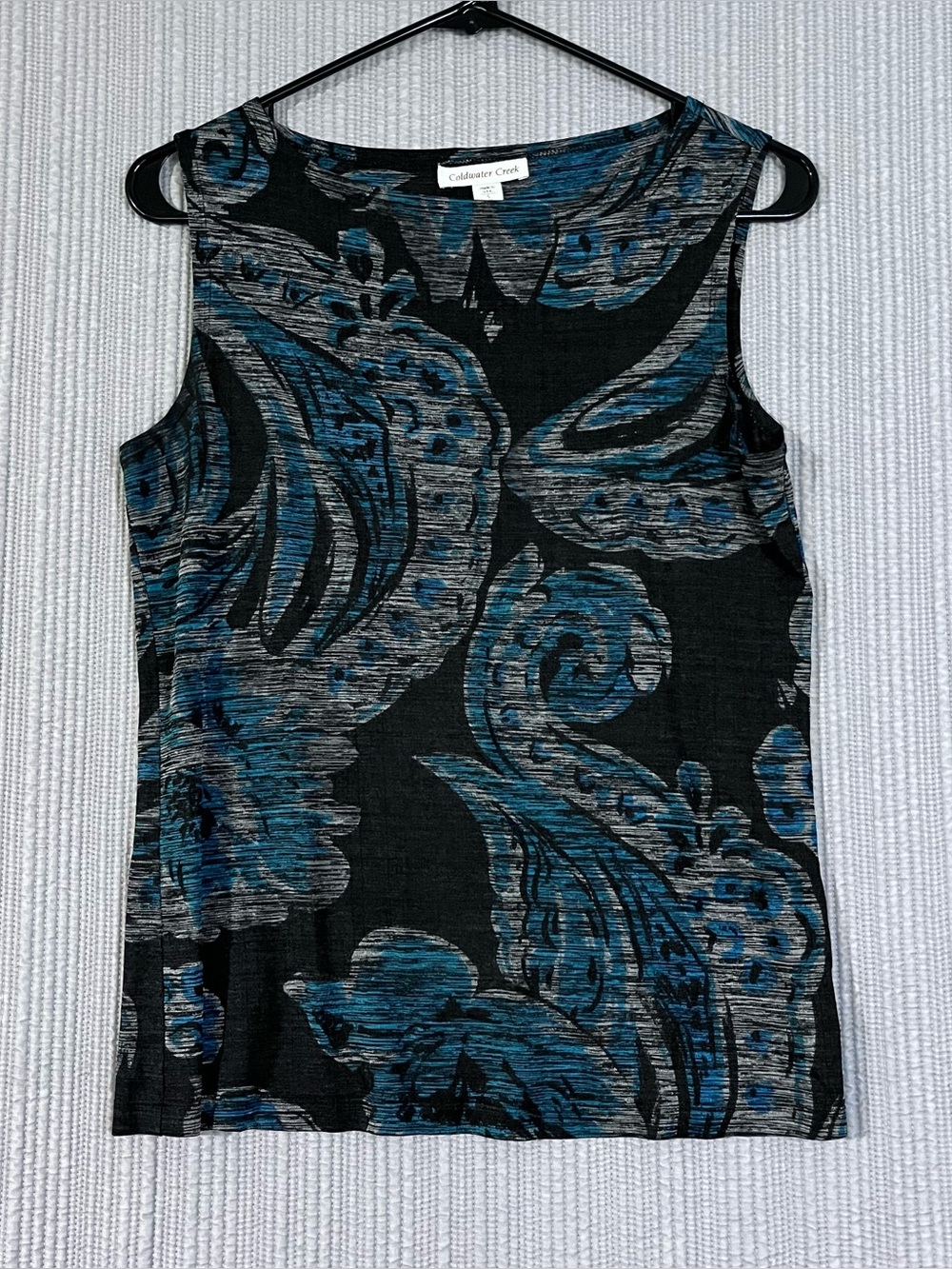 Dark Abstract Print tank Top by Coldwater Creek. Womens Small